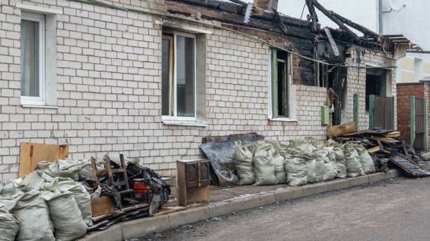 Professional Fire Damage Removal technician working in Wimauma, FL